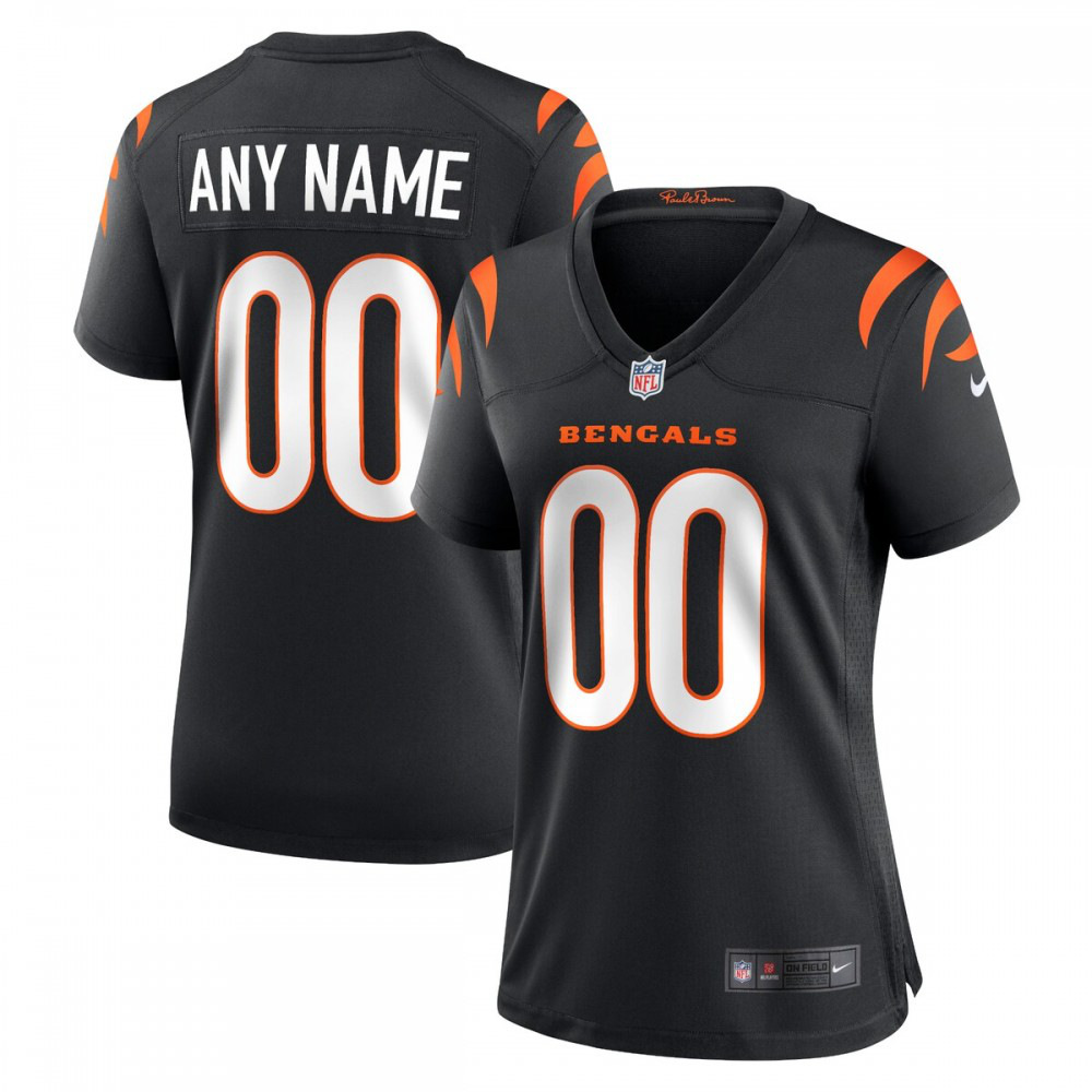 Cincinnati Bengals Nike Women's Game Custom Jersey - Black-GridironStore